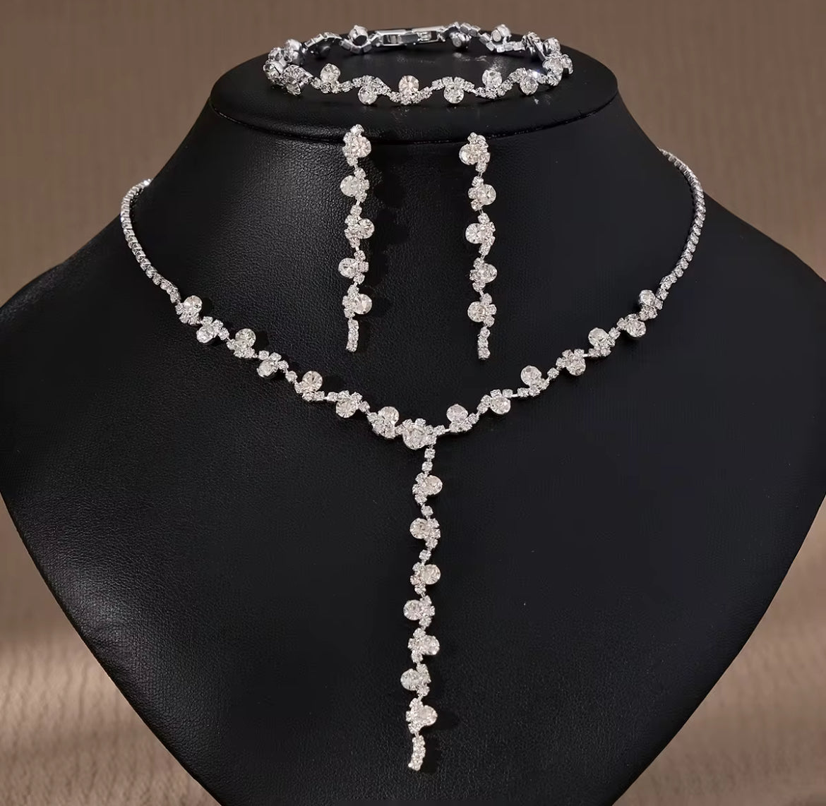 Bridal Rhinestone Jewelry Set