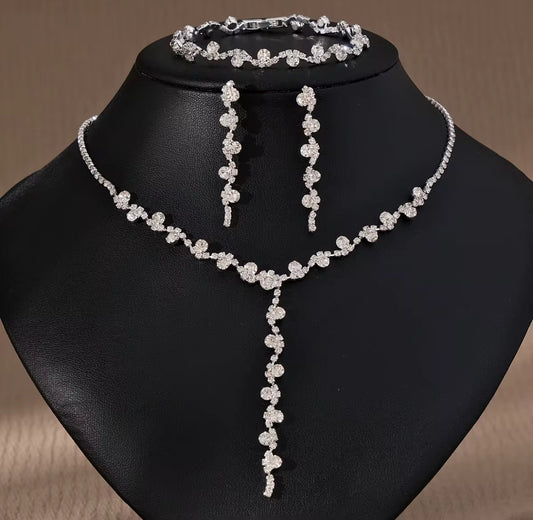 Bridal Rhinestone Jewelry Set